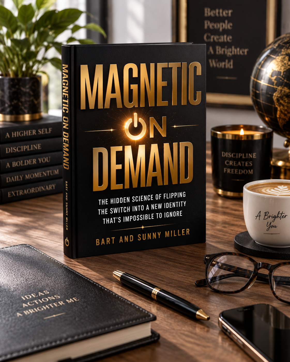 Magnetic On Demand hardcover on desk.