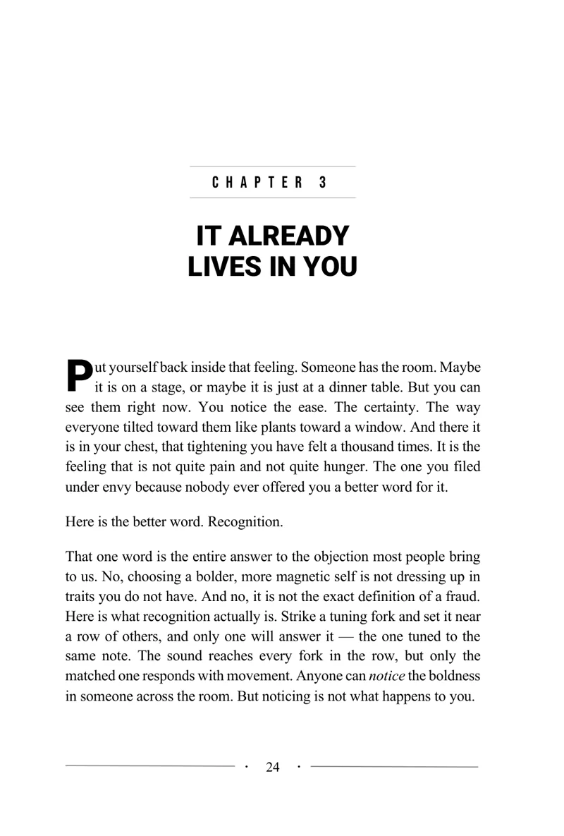 Left-hand page of a Magnetic On Demand identity exercise spread